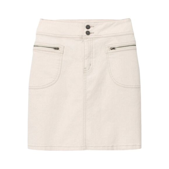 PRANA NWT Broadway Denim Stretch Skirt sz 4 in Natural - Picture 5 of 12